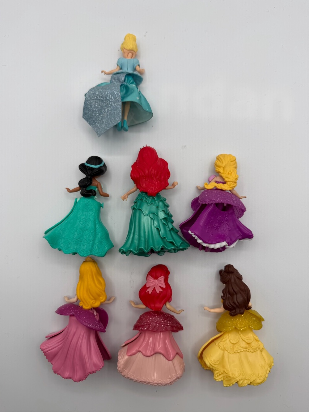 Disney Mini Princess Dolls - Teal, Aqua, Red, Purple, Pink, Yellow, Brown